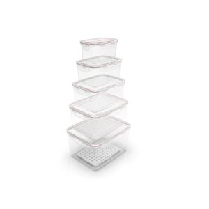 سرویس فریزری 10 پارچه ایزی لاک پلاس مستطیل - کد 220 ویرو
